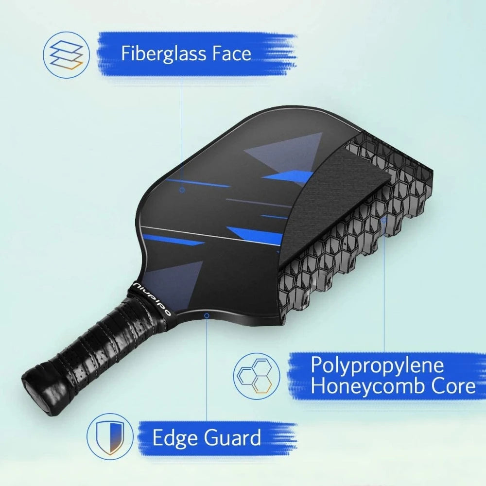 Durable Fiberglass Pickleball Paddles Set, Balls