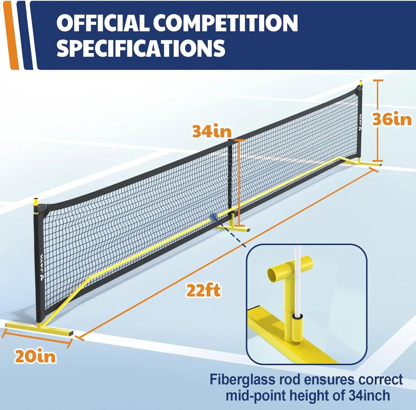 Portable Pickleball Net with Unique Ball Holder