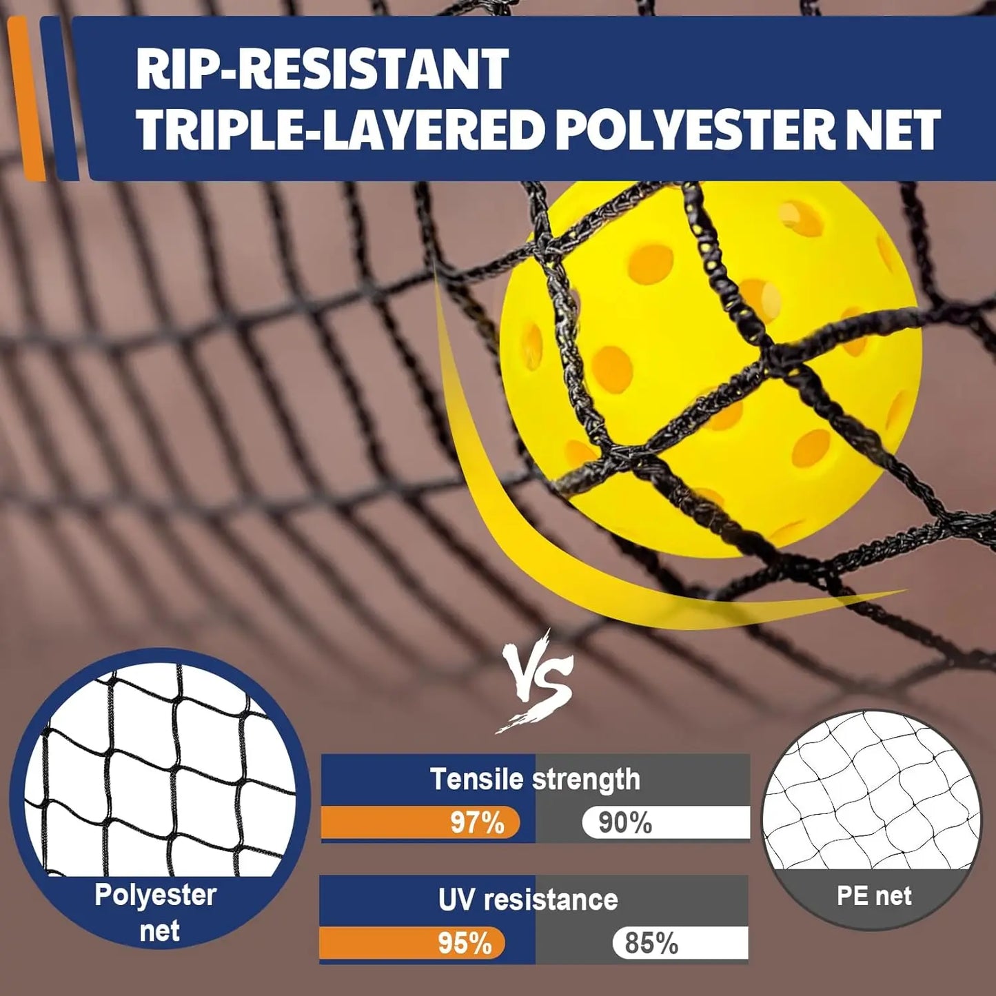Portable Pickleball Net with Unique Ball Holder
