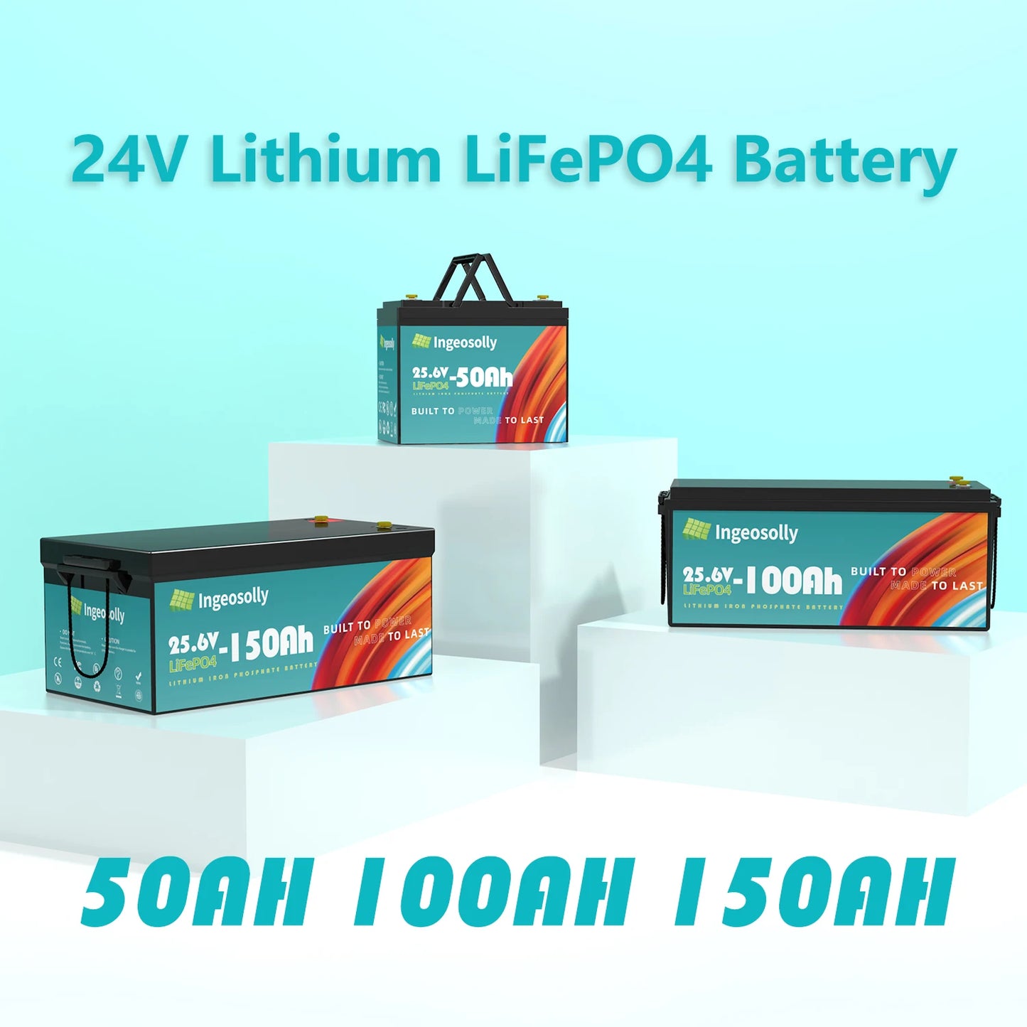 LiFePO4 24V 12V 7680Wh Battery Pack, 6000+ Cycles