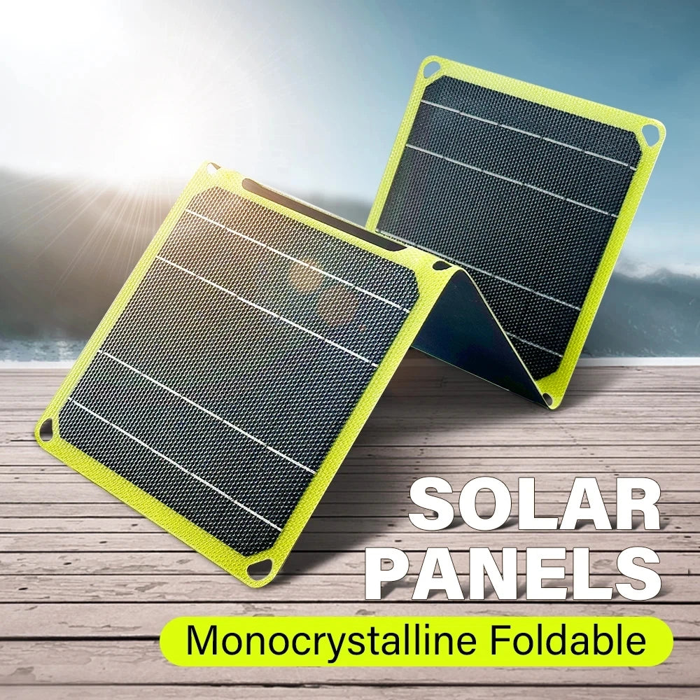 Foldable Solar Power Bank, Portable Phone Charger