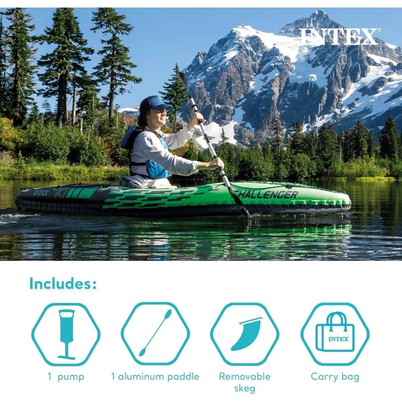 Inflatable Kayak Includes Deluxe 86" Paddle(s)