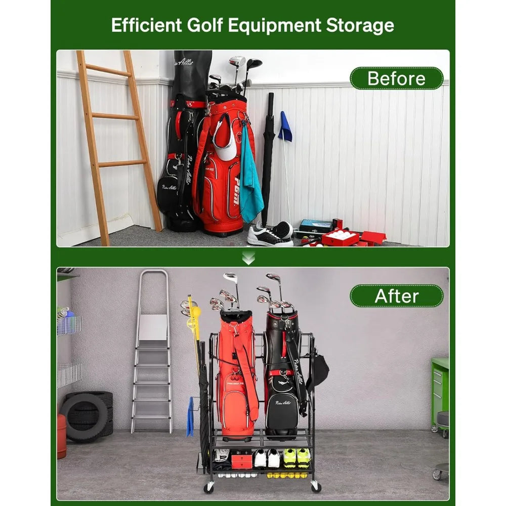 Golf Bag Storage Garage Organizer