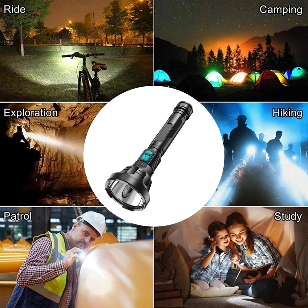 High Power LED Flashlights Rechargeable Camping Torch