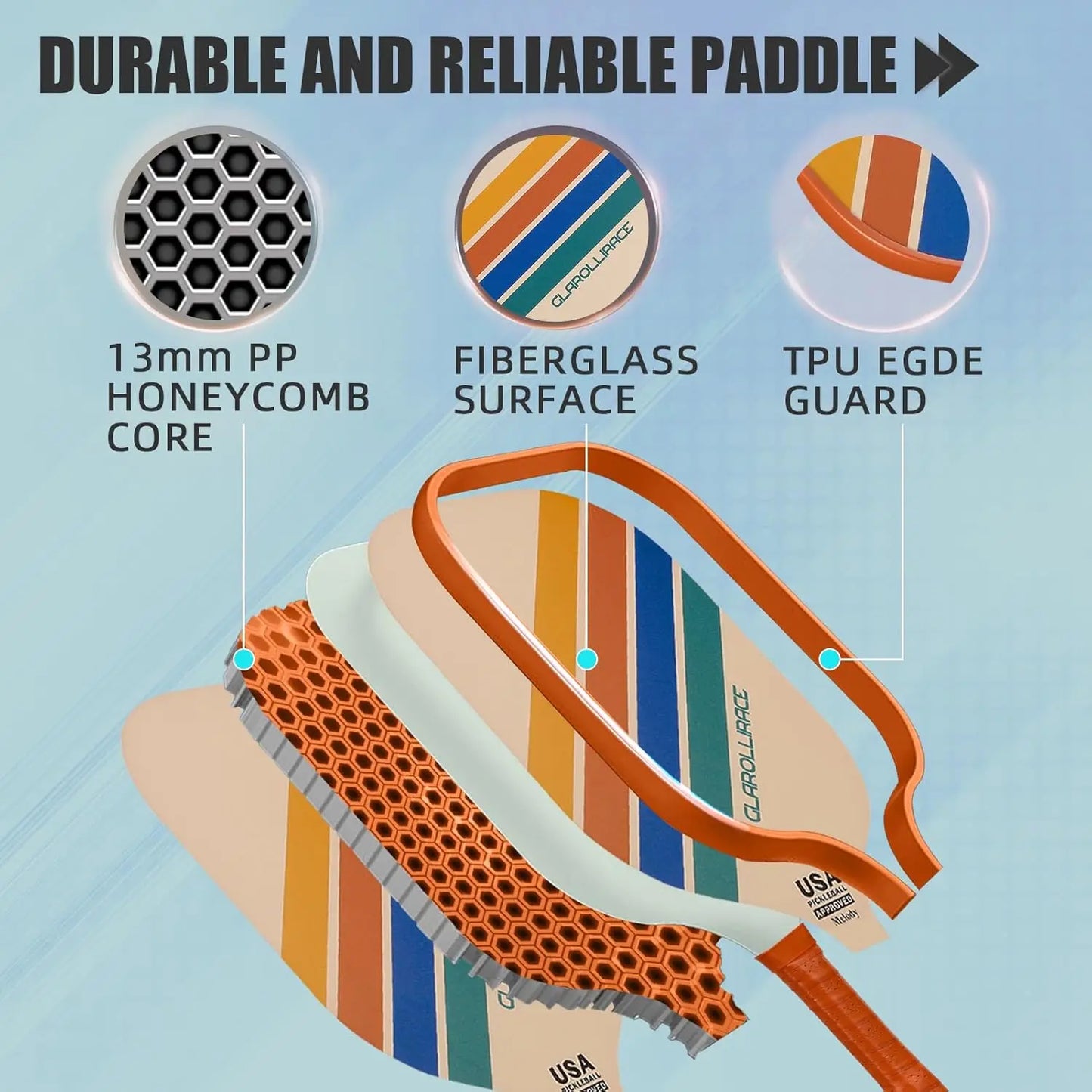 Set of 4 Pickleball Rackets, Balls, Carry Case