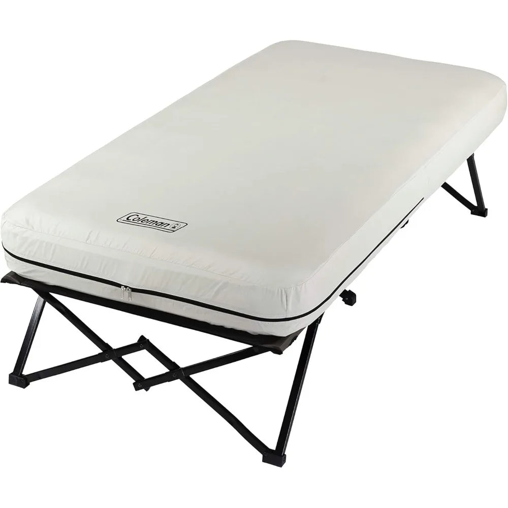 Camping Cot, Air Mattress, & Pump Combo,