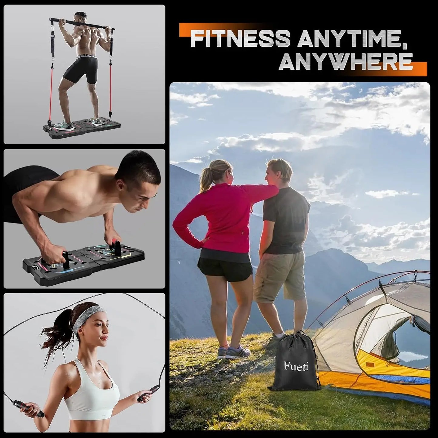 Portable Home Gym System with Pilates Bar