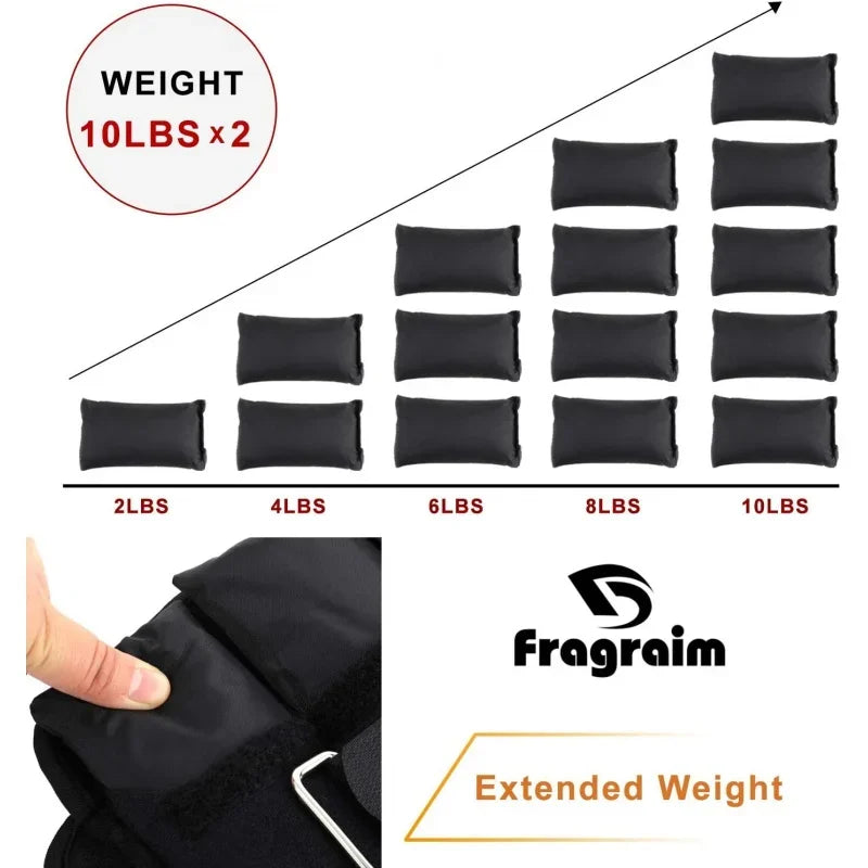 Adjustable Wrist/Ankle Weights with Removable Weight