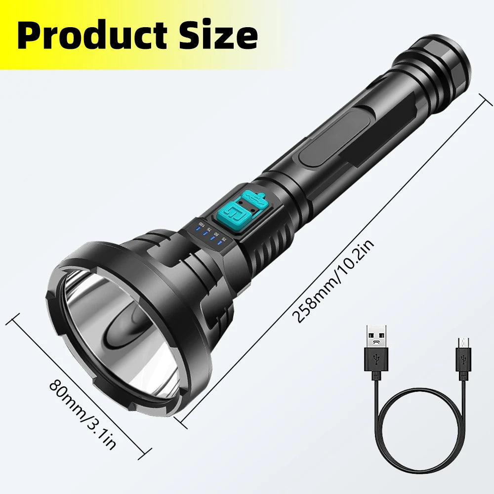 High Power LED Flashlights Rechargeable Camping Torch