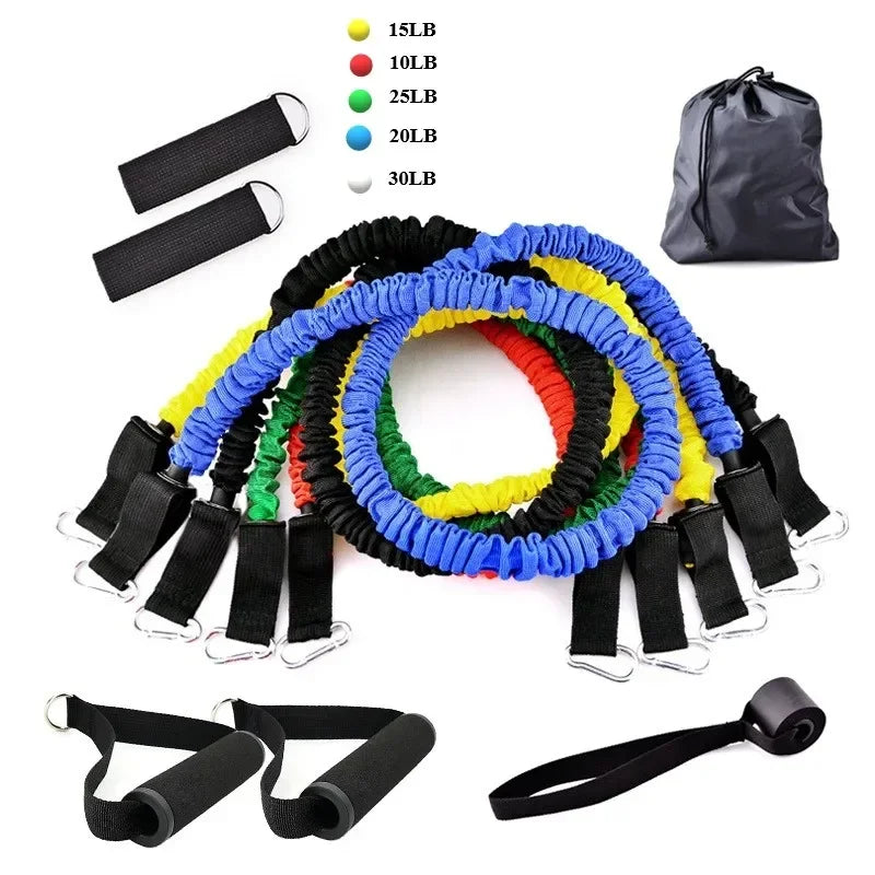 11-Piece Set Resistance Bands, Fitness Training