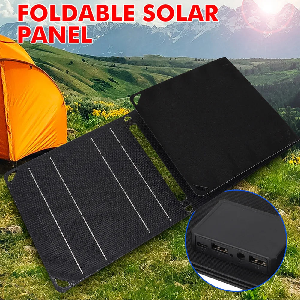 Foldable Solar Power Bank, Portable Phone Charger