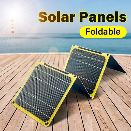 Foldable Solar Power Bank, Portable Phone Charger