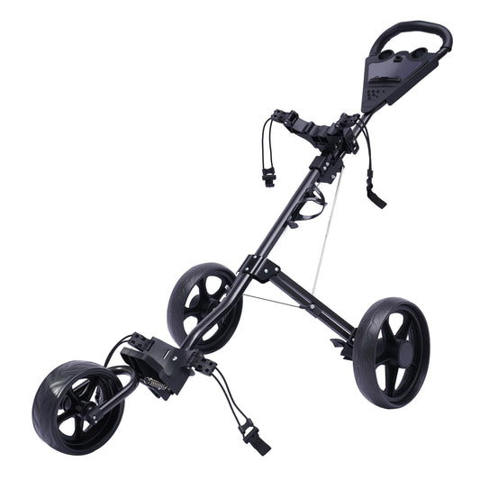 Foldable Golf Trolley, Golf Push Cart with Scoreboard