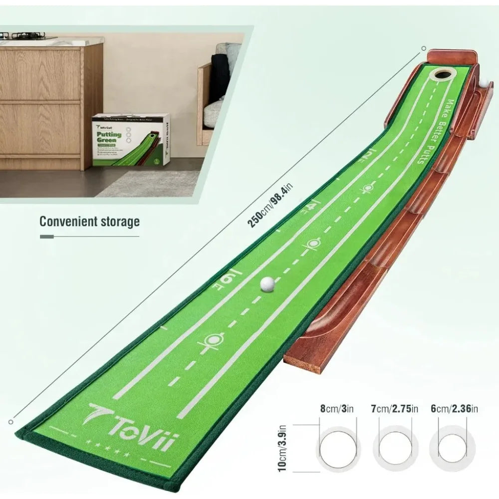 Golf Practice Mat with Auto Ball Return System