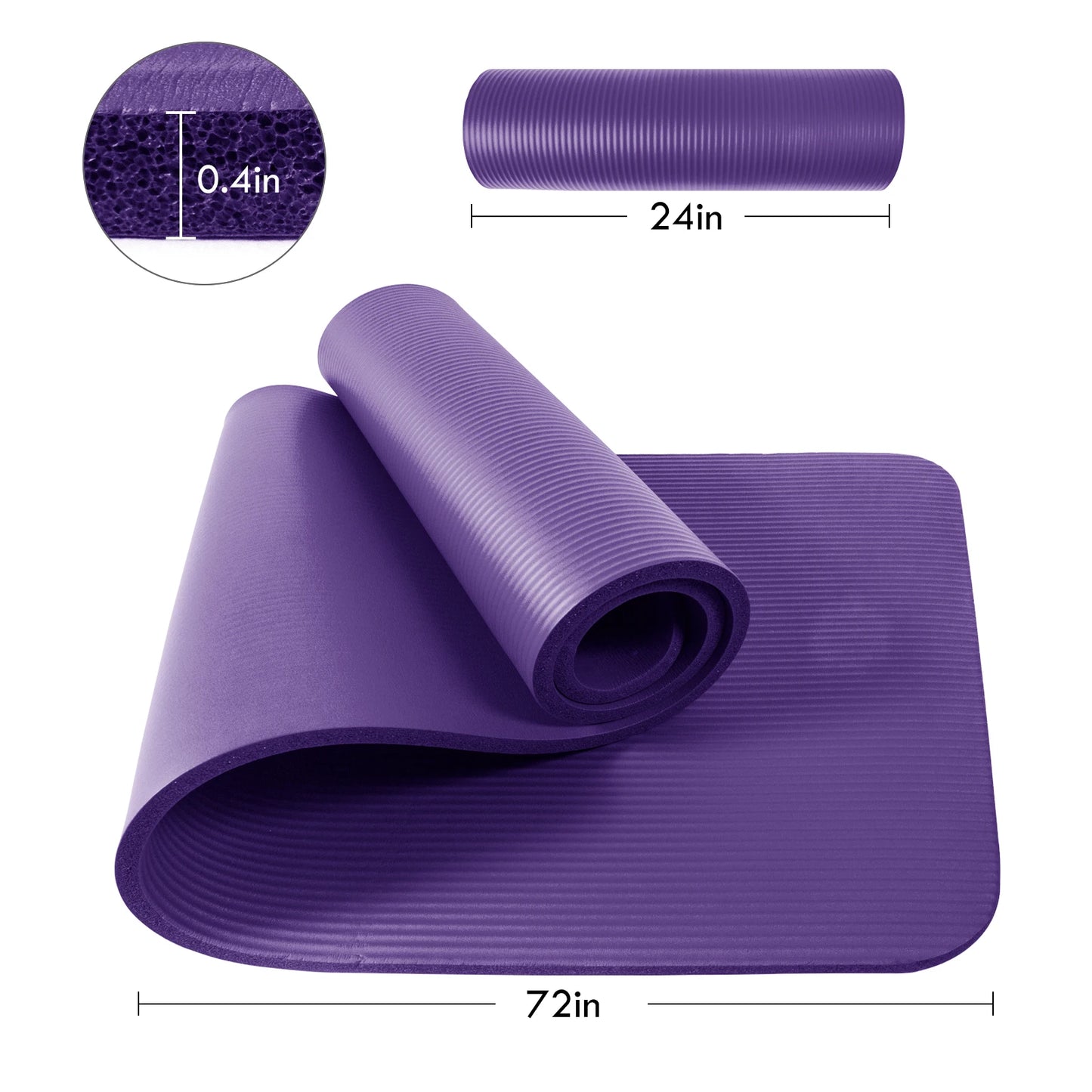 Pilates Exercise Mat Non Slip (12 sq. ft.)