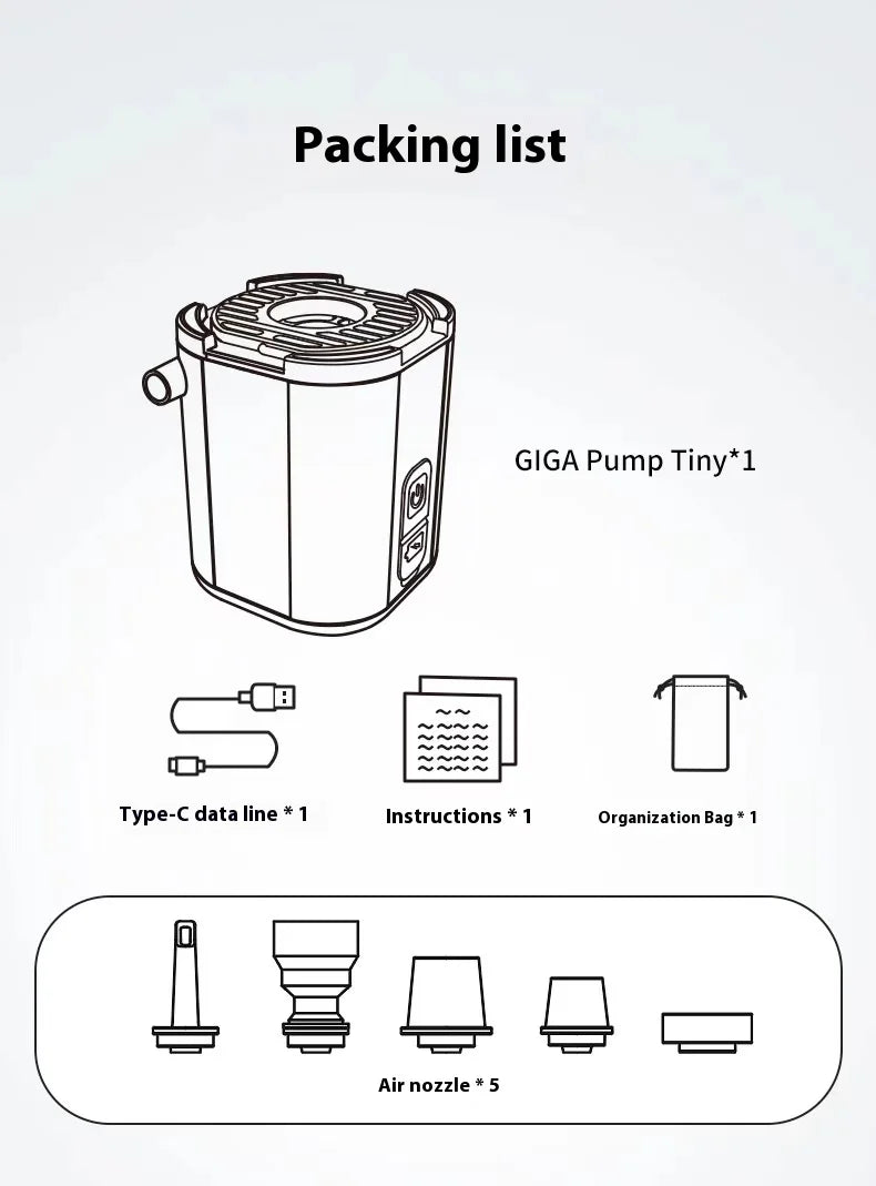 Wireless Electric Air Pump and Camping Light