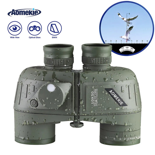 Marine Waterproof Binoculars 10x50 , Rangefinder, Compass