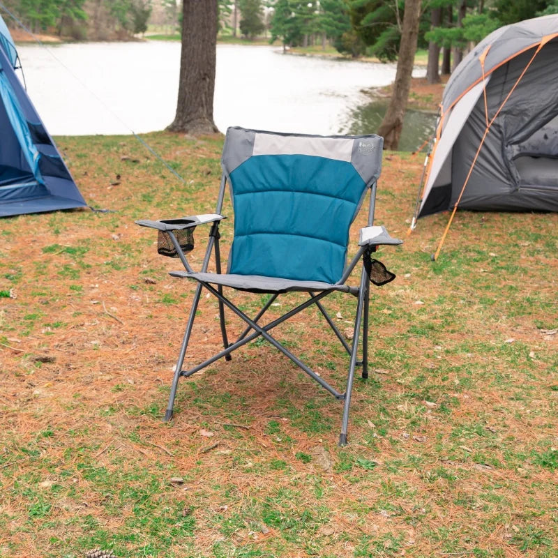 Basswood Tension Camping Chair, Blue, Adult