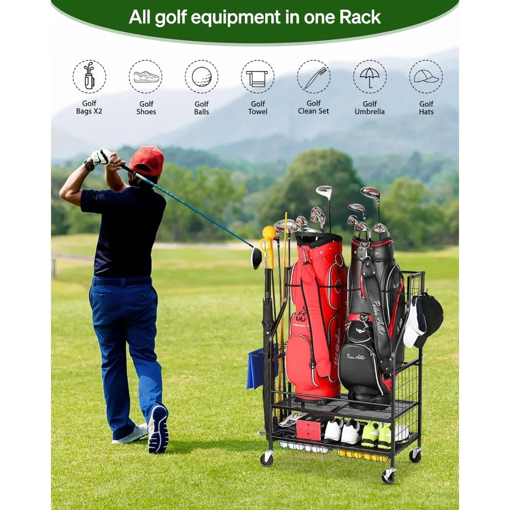 Golf Bag Storage Garage Organizer