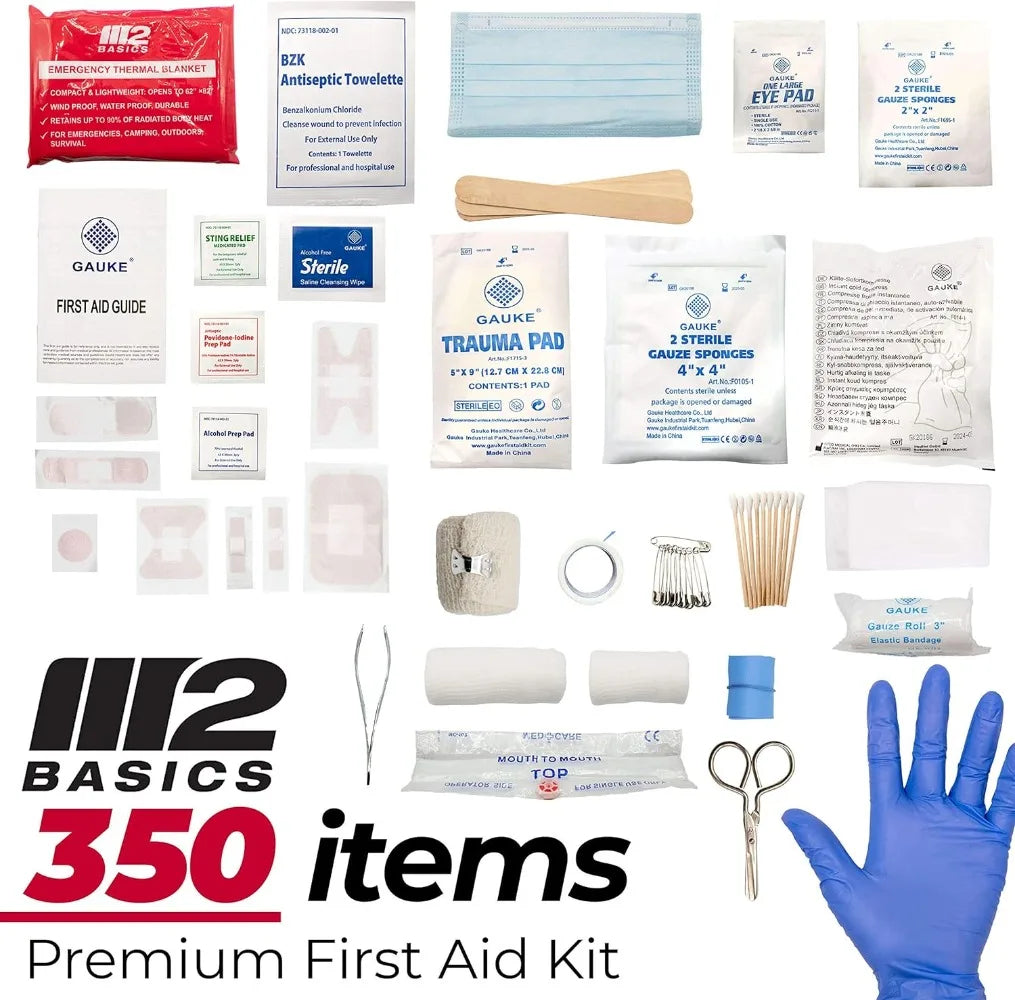 Professional 350 Piece Emergency First Aid Kit