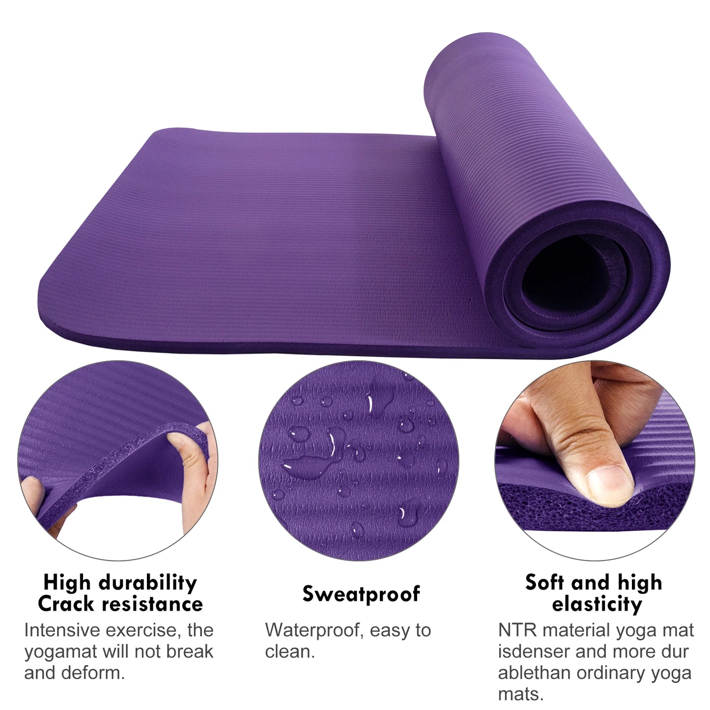 Pilates Exercise Mat Non Slip (12 sq. ft.)