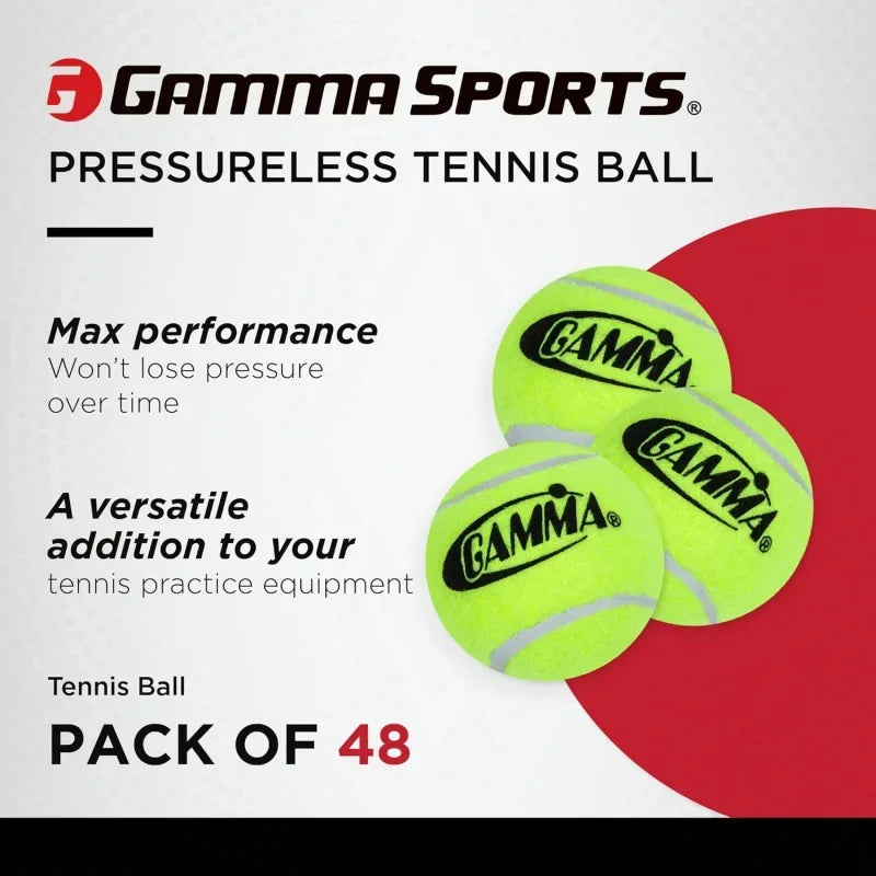 Pressureless Bulk Tennis Balls, Bucket of 48