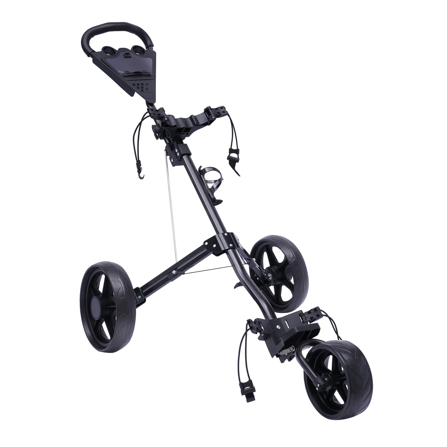 Foldable Golf Trolley, Golf Push Cart with Scoreboard