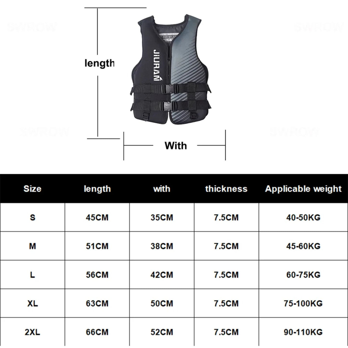 Neoprene Life Jacket for Adults and Children