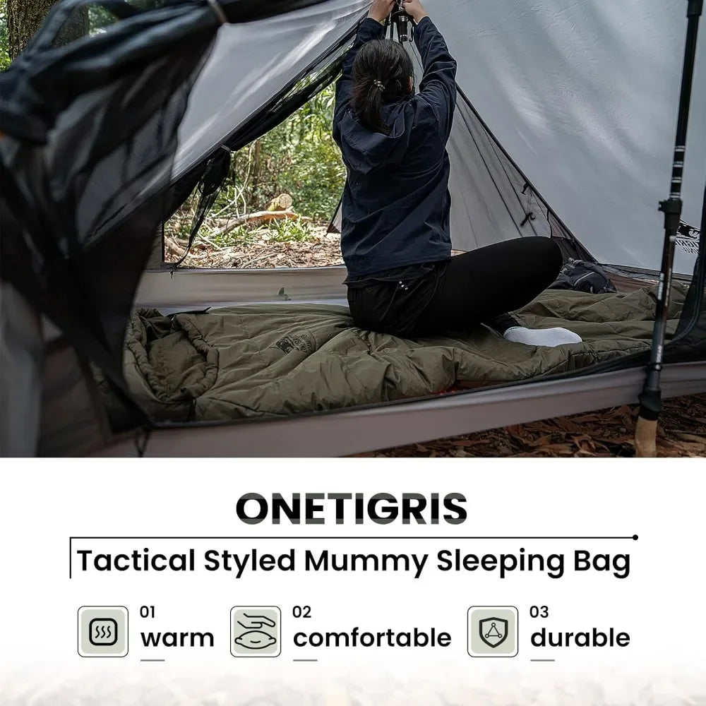 Mummy Sleeping Bag for Camping, Cotton, Winter Warm