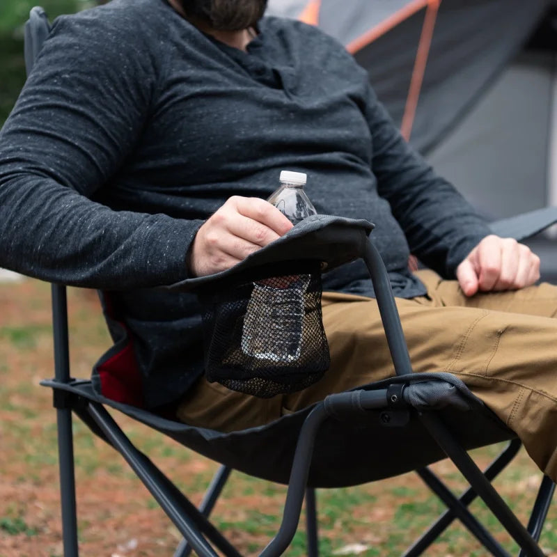 Sycamore Camping Chair, Red and Gray, Adult